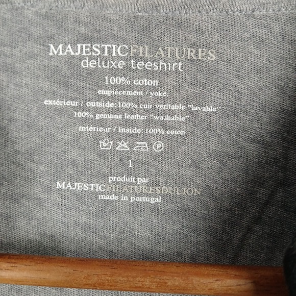 Majestic Filatures Deluxe Bomber Jacket Womens 1 Gray Black Cotton Full Zip - Picture 4 of 8